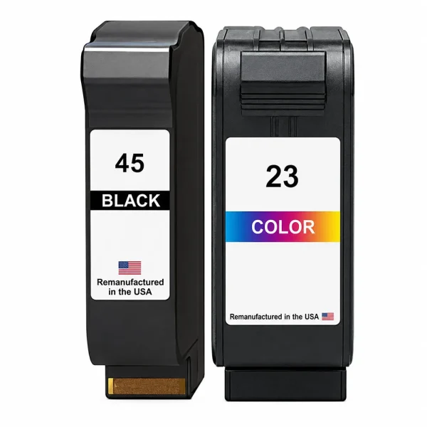 U.S. Remanufactured for HP 45 Black / 23 Color Combo Pack Ink Cartridges