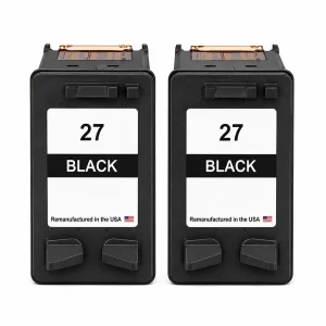 U.S. Remanufactured for HP 27 (C8727AN) Black Twin Pack Ink Cartridges