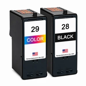 U.S. Remanufactured for Lexmark #28 Black / #29 Color Ink Cartridges Combo Pack