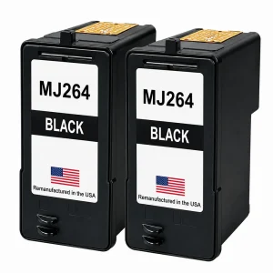 U.S. Remanufactured Ink Cartridges for Dell Series 8 MJ264 Black Twin Pack
