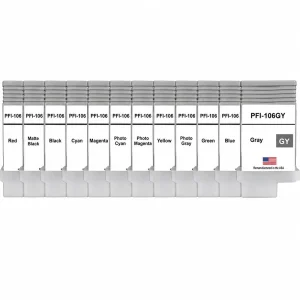 U.S. Remanufactured Ink Cartridges for Canon PFI-106 130mL 12-Pack