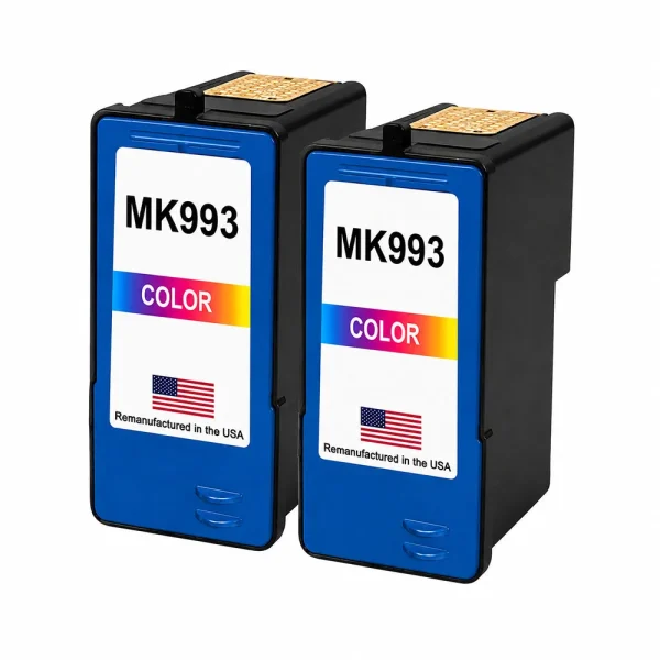 U.S. Remanufactured for Dell Series 9 MK993 Color Ink Cartridges Twin Pack
