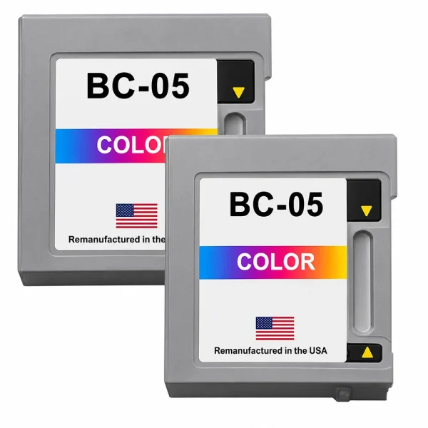 U.S. Remanufactured Ink Cartridges for Canon BC-05 Color Twin Pack