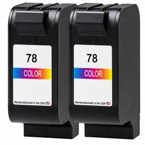 U.S. Remanufactured for HP 78 (C6578AN) Color Twin Pack Ink Cartridges