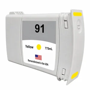 U.S. Remanufactured for HP 91 775mL (C9469A) Yellow Ink Cartridges