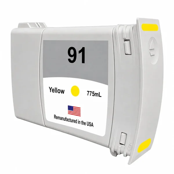 U.S. Remanufactured for HP 91 775mL (C9469A) Yellow Ink Cartridges