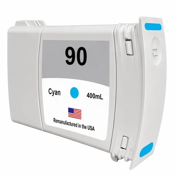 U.S. Remanufactured Ink Cartridge for HP 90 400mL (C5061A) Cyan