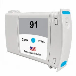 U.S. Remanufactured for HP 91 775mL (C9467A) Cyan Ink Cartridge