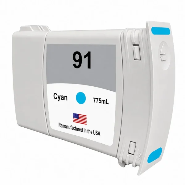 U.S. Remanufactured for HP 91 775mL (C9467A) Cyan Ink Cartridge