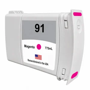 U.S. Remanufactured for HP 91 775mL (C9468A) Magenta Ink Cartridge