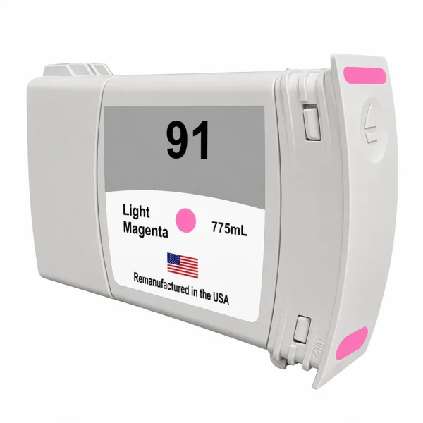 U.S. Remanufactured for HP 91 775mL (C9471A) Light Magenta Ink Cartridge