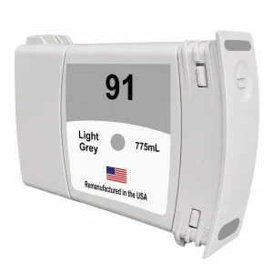 U.S. Remanufactured for HP 91 775mL (C9466A) Light Gray Ink Cartridge