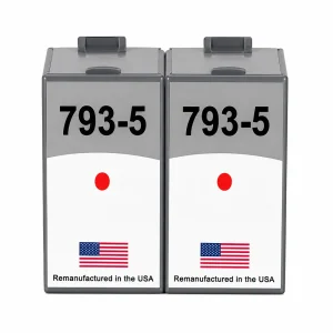 U.S. Remanufactured for Pitney Bowes 793-5 Fluorescent Red Ink Cartridges Twin Pack