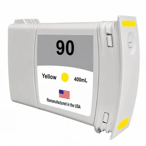 U.S. Remanufactured Ink Cartridge for HP 90 400mL (C5065A) Yellow
