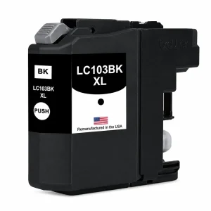 U.S. Remanufactured for Brother LC103BK XL High Yield Black Ink Cartridge