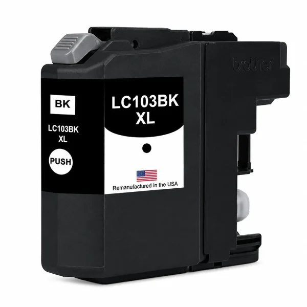 U.S. Remanufactured for Brother LC103BK XL High Yield Black Ink Cartridge
