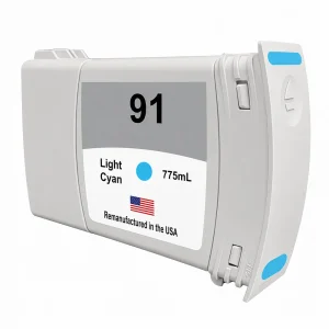 U.S. Remanufactured for HP 91 775mL (C9470A) Light Cyan Ink Cartridge