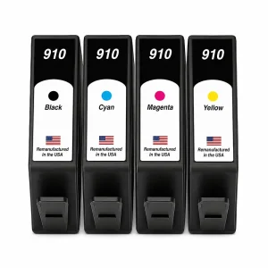 U.S. Remanufactured for HP 910 Black / Colors 4-pack Ink Cartridges