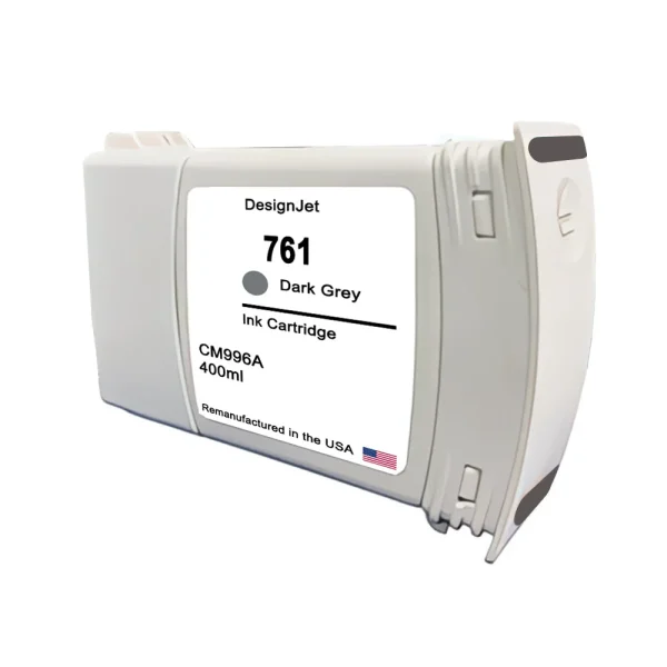 U.S. Remanufactured for HP 761 400mL (CM996A) Dark Gray Ink Cartridge