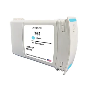 U.S. Remanufactured for HP 761 400mL (CM994A) Cyan Ink Cartridge