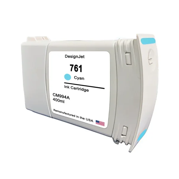 U.S. Remanufactured for HP 761 400mL (CM994A) Cyan Ink Cartridge
