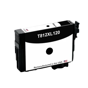 U.S. Remanufactured for Epson 812XL Black High Yield Ink Cartridge
