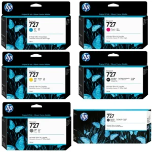 New, Pre-Owned - HP 727 300ml & 727 130ml Ink Cartridge-Combo Pack