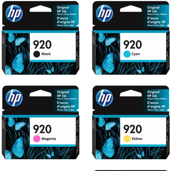 New, Pre-Owned - HP New, Pre-Owned - 920 Black, Cyan, Magenta & Yellow Ink Cartridges