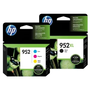 New, Pre-Owned - HP 952XL Black & 952 Cyan, Magenta, Yellow Ink Cartridge - 4 Pack