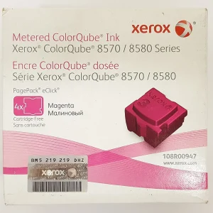 New, Pre-Owned - Xerox ColorQube 8570 / 8580 Magenta Solid Ink Pack (4 Sticks) (108R00947)