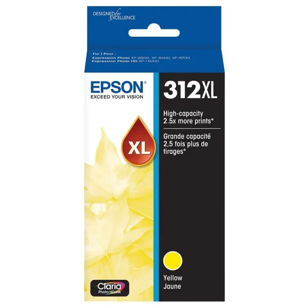 New, Pre-Owned - Epson 312XL High-Yield Yellow Ink Cartridge, T312XL420