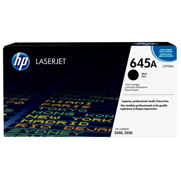 New, Pre-Owned - HP 645A Standard-Yield Black Toner Cartridge, C9730A