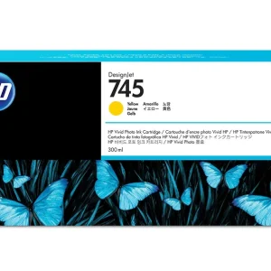 New, Pre-Owned - HP 745 300ml High-Yield Yellow DesignJet Ink Cartridge, F9K02A