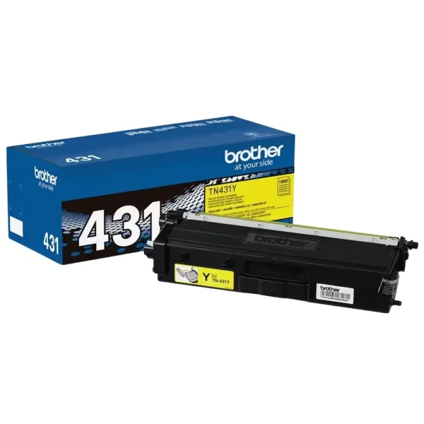 New, Pre-Owned - Brother TN431 Standard-Yield Yelow Toner Cartridge, TN431Y