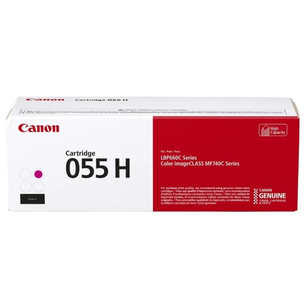 New, Pre-Owned - Canon 055H High-Yield Magenta Laser Toner Cartridge, 3018C001
