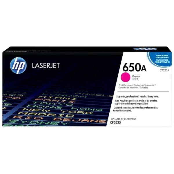 New, Pre-Owned - HP 650A Standard-Yield Magenta Laser Toner Cartridge, CE273A