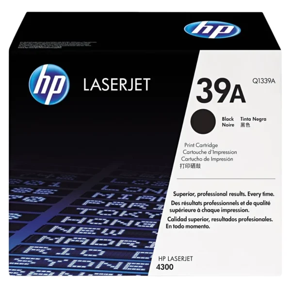 New, Pre-Owned - HP 39A Black LaserJet Toner Cartridge, Q1339A