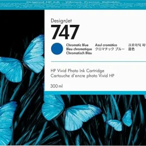 New, Pre-Owned - HP 747 300-ml Chromatic Blue DesignJet Ink Cartridge, P2V85A