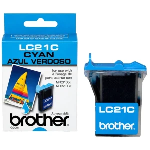 New, Pre-Owned - Brother LC21 Innobella Standard Yield Cyan Ink Cartridge, LC21C