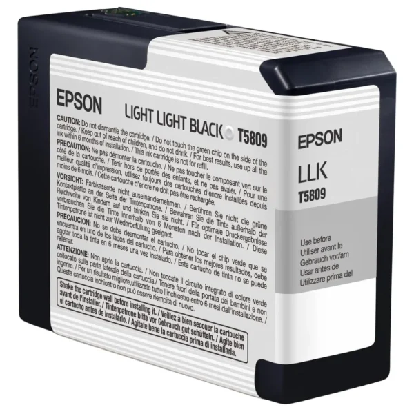 New, Pre-Owned - Epson 80ml UltraChrome K3 Light Light Black Inkjet Cartridge