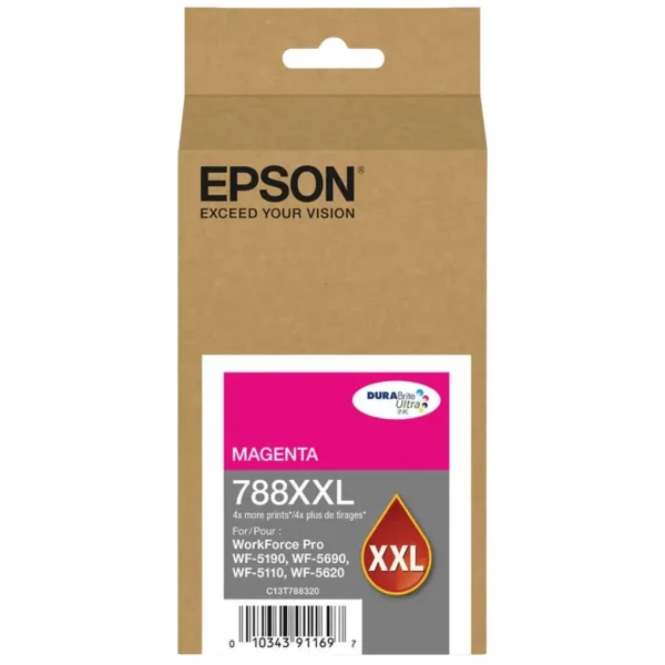 New, Pre-Owned - Epson T788XXL Extra High-Yield Magenta DURABrite Ink Cartridge, T788XXL320