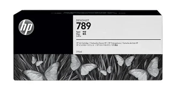 New, Pre-Owned - HP 789 775ml Cyan Latex DesignJet Ink Cartridge, CH616A