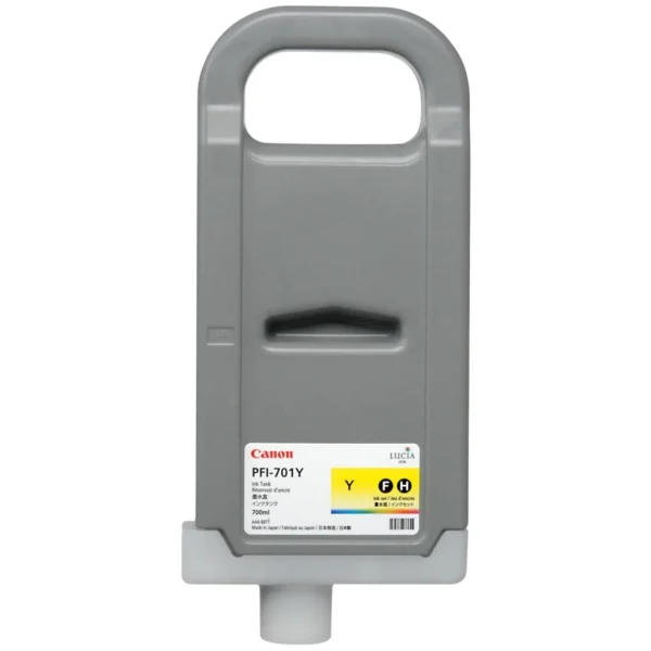 New, Pre-Owned - Canon 700ml PFI-701 Yellow High-Yield Ink Cartridge, 0903B001AA