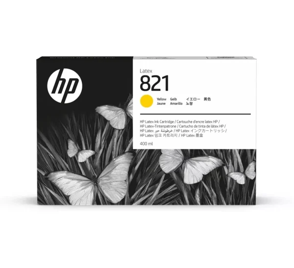 New, Pre-Owned - HP 821 400ml High-Yield Yellow Latex Ink Cartridge, G0Y88A