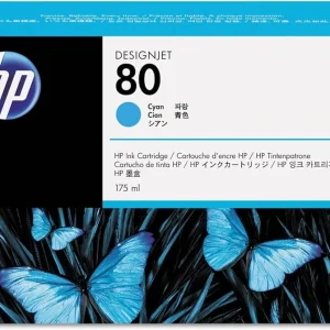 New, Pre-Owned - HP 80 175ml Cyan DesignJet Ink Cartridge, C4872A