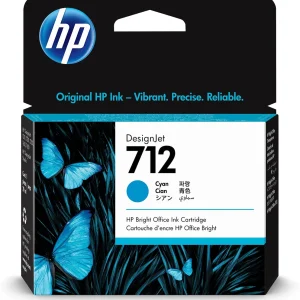 New, Pre-Owned - HP 712 29ml Cyan DesignJet Ink Cartridge, 3ED67A