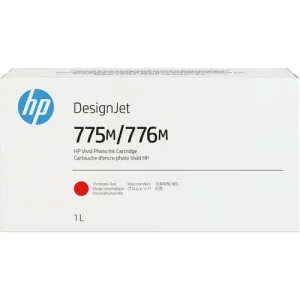 New, Pre-Owned - HP 775M/776M Chromatic Red DesignJet Ink Cartridge, 3WW84A