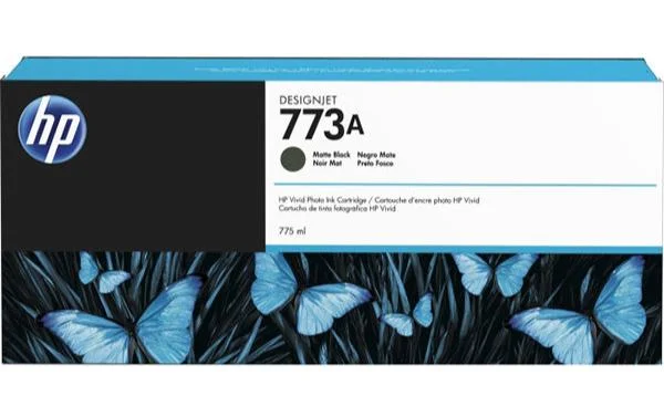 New, Pre-Owned - HP 773A (775ml) Matte Black DesignJet Ink Cartridge, C1Q21A