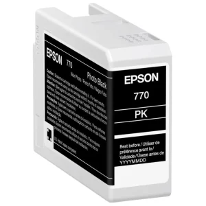 New, Pre-Owned - Epson 770 25ml UltraChrome Photo Black Ink Cartridge, T770120