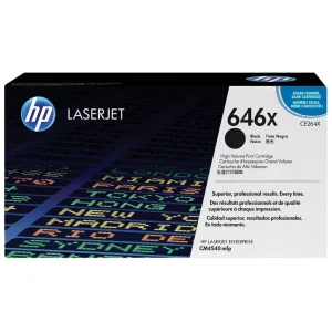 New, Pre-Owned - HP 646X High Yield Black LaserJet Toner Cartridge, CE264X